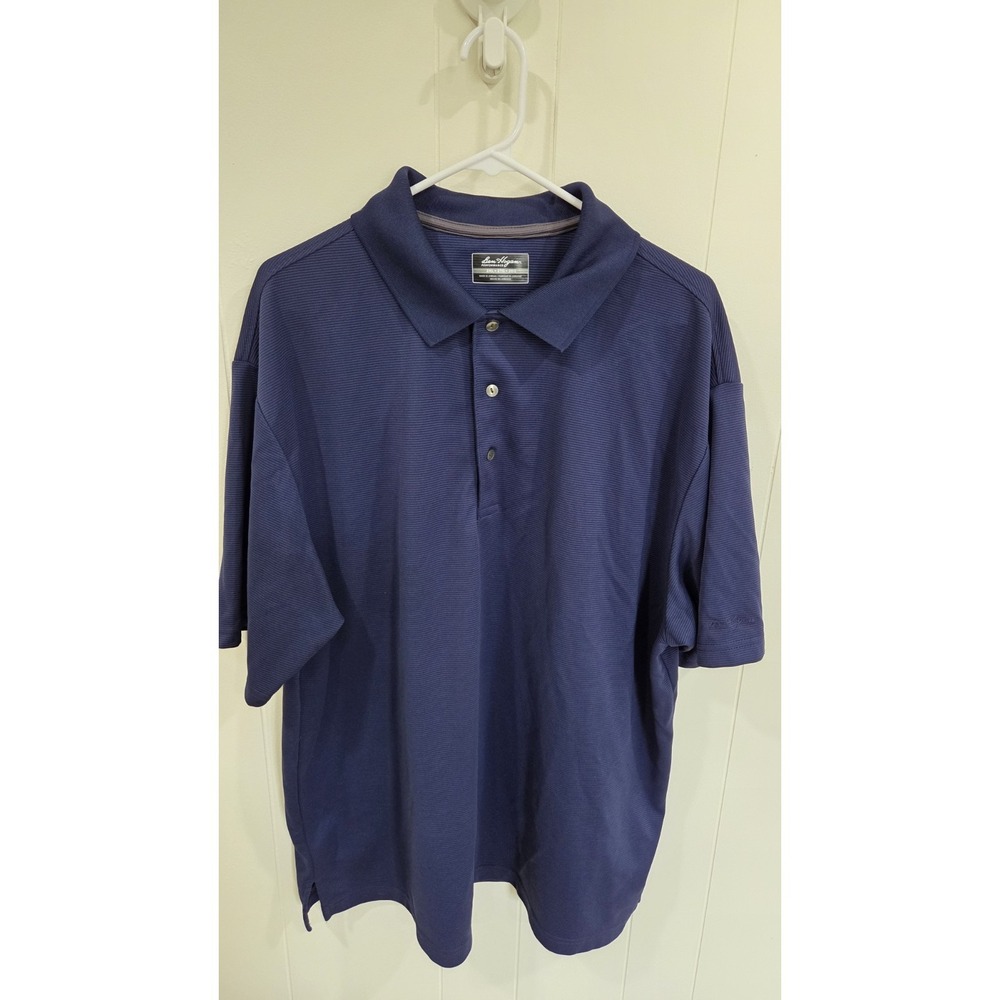 Ben Hogan Polo Shirt Mens 2XL Blue Performance Golf Short Sleeve EUC
